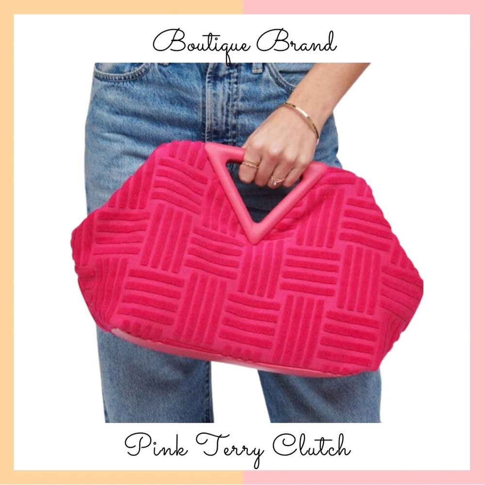 Hot Pink Towel Terry Crossbody Bag